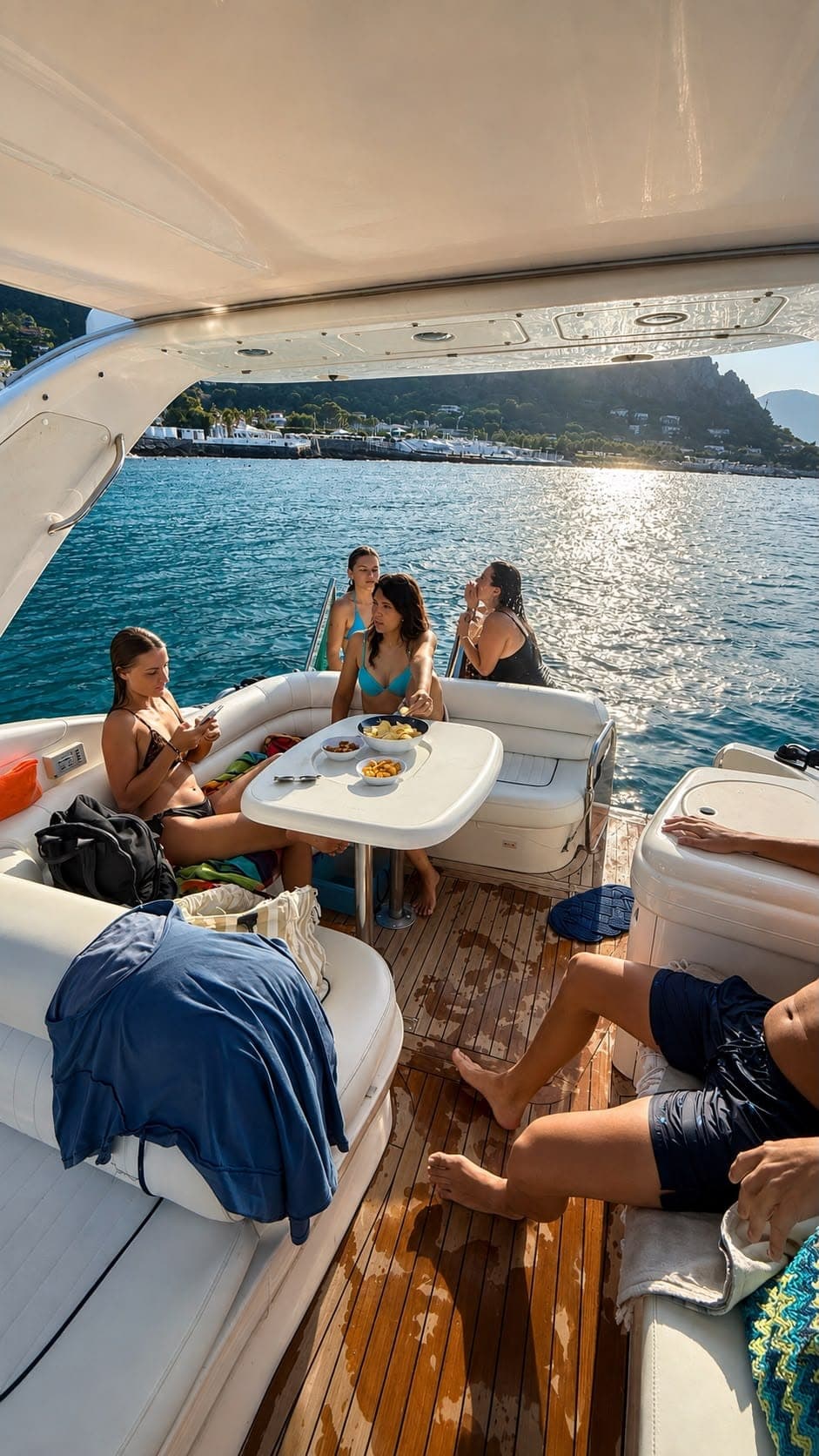 Teak Cockpit at Twilight
